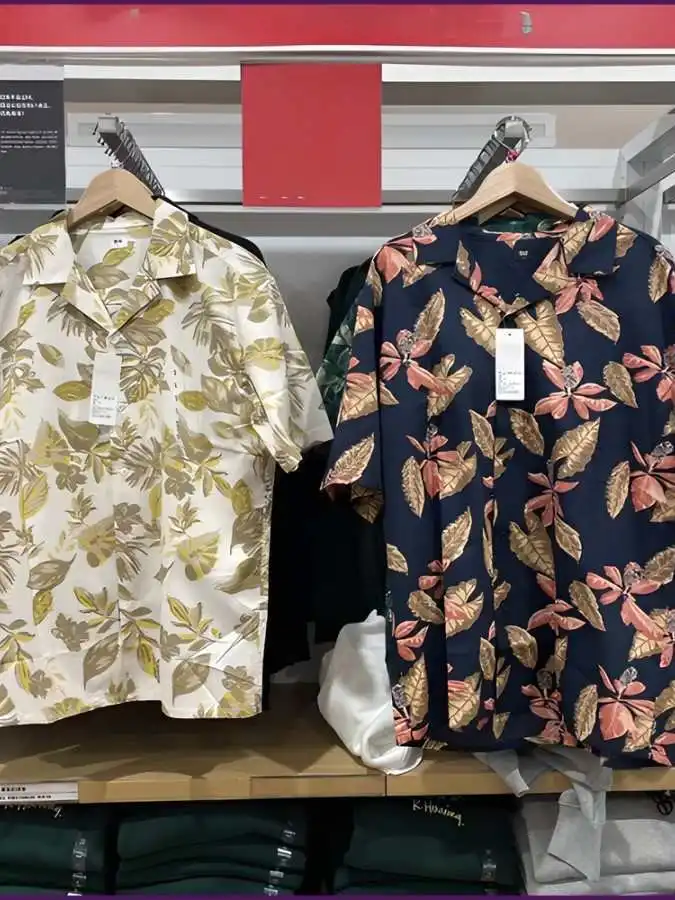 

Men's Summer Cotton Print Casual Shirt Standard Fit Short Sleeve Cleanfit Youthful Popular One-piece Velvet Fabric Iron-free