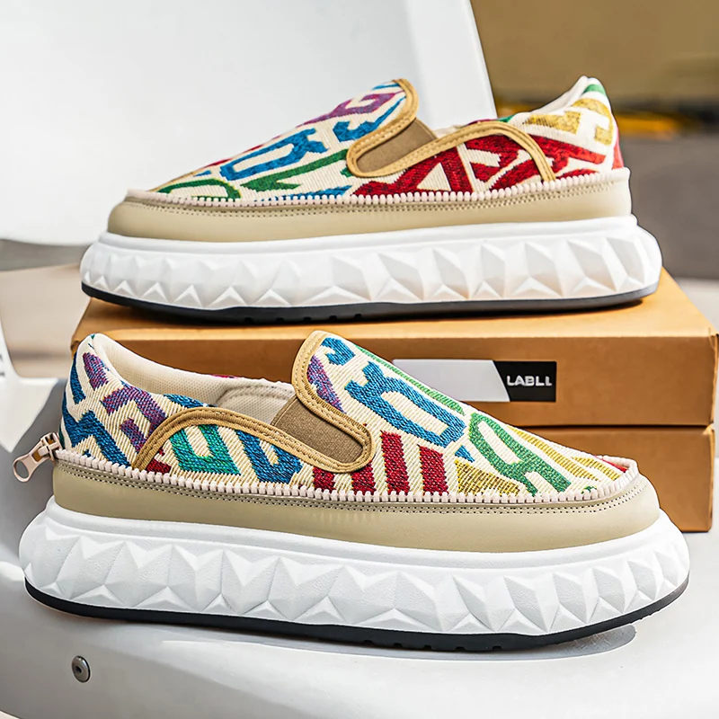 

Men Shoes New Casual Shoes Soft Casual Sneaker Breathable Running Shoes for Man Bohemian Style Canvas Shoes Designer Shoes Men