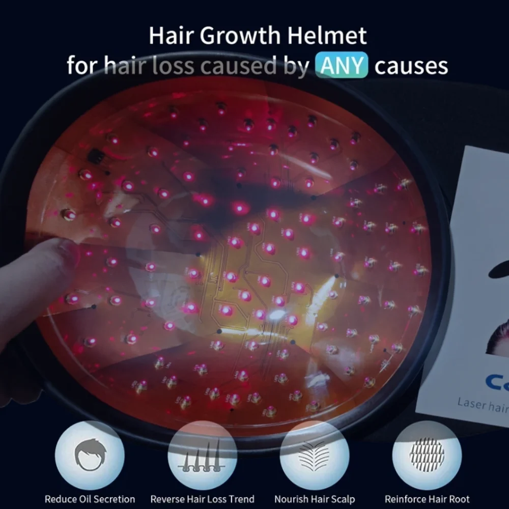 96pcsLaser Cap Hair Loss Growth Regrowth Treatment Therapy Alopecia Helmet Enhance Hair Follicle Blood Circulation Promote Hair
