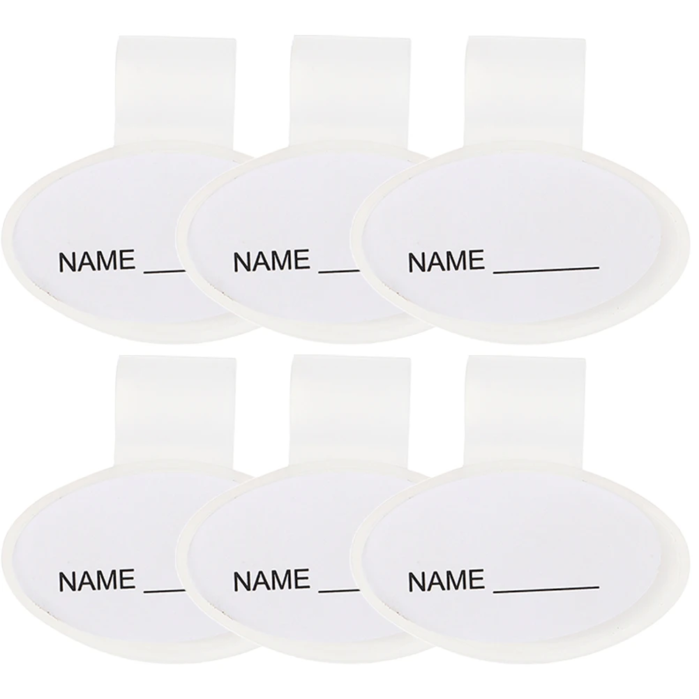 

6 Pcs Stethoscope Name Tag Reusable Plastic Double Sided Tube Holder Tags Identification Card Replacement