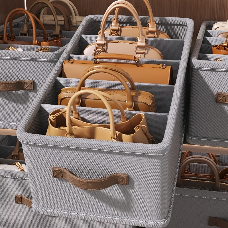 Keep Bags In Shape Multi-grid Handbag Divider Foldable Storage Box For Closet JJ2111