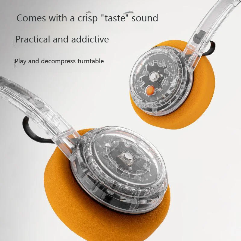 Transparante hoofdband Bluetooth-headset Eenvoudige stijl Draaibaar om de volumeschakelaar aan te passen Liedjes Draadloze Bluetooth 6.0 HIFI-hoofdtelefoon