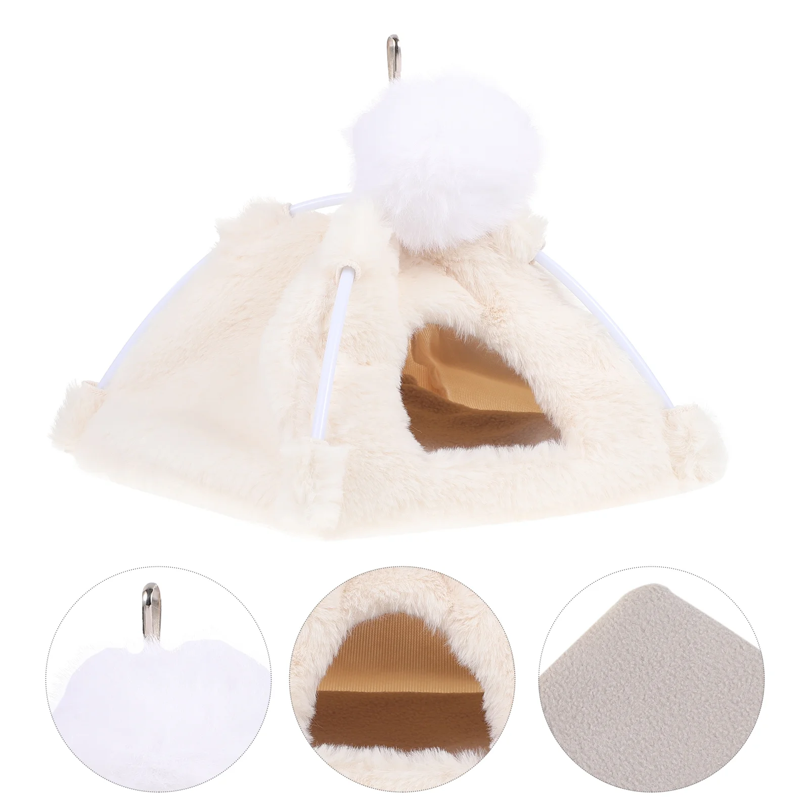 

Tent Small Pet Sleeping Bed Warm Bird Nest Plush Birdhouse Toy Hammock Parrot Hideout Velvet Hamster Toys