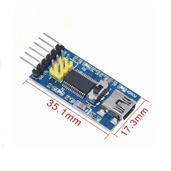 FT232RL Módulo USB a serie USB 5V 3.3V a TTL Mini módulo de cepillo de nivel