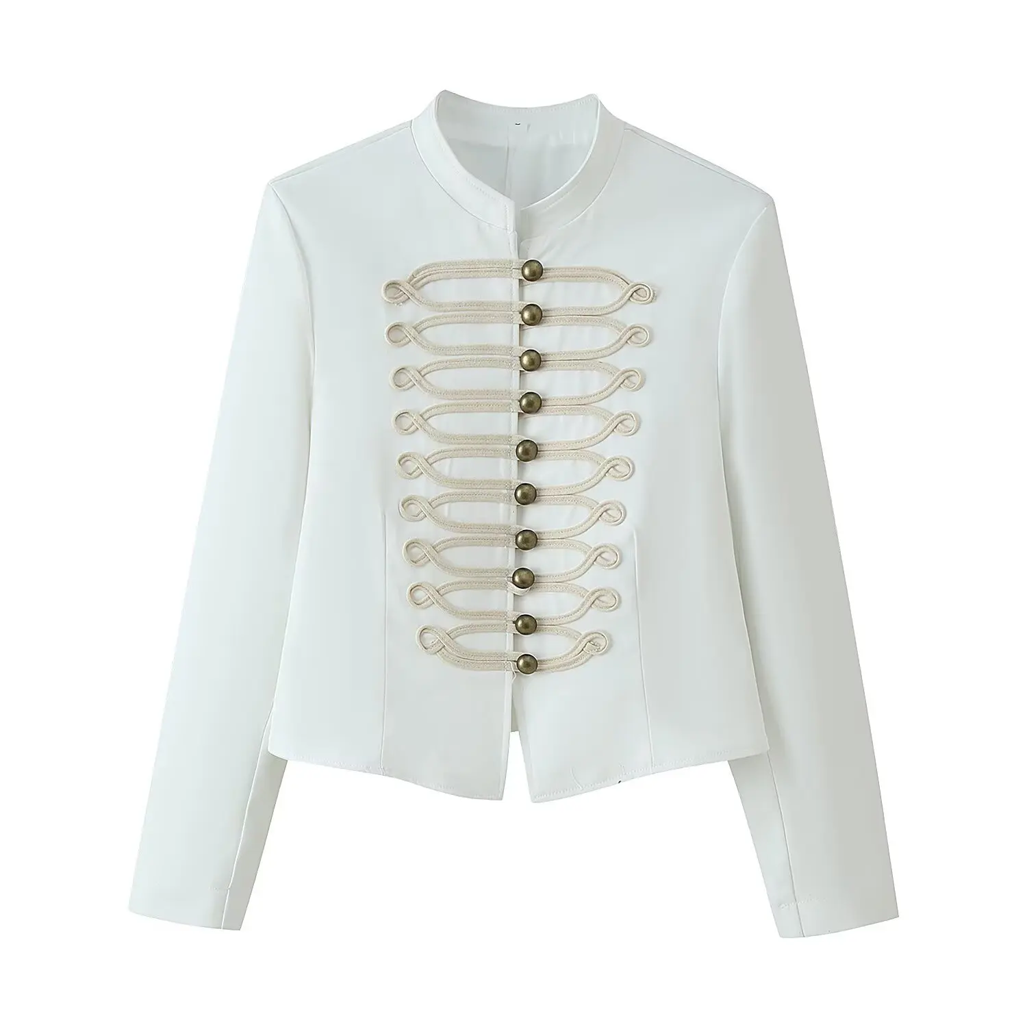 Dave&Di Women's Clothing 2026 Summer New Style Fashionable Temperament Knot Decoration Long Sleeved Suit Jacket Jacket