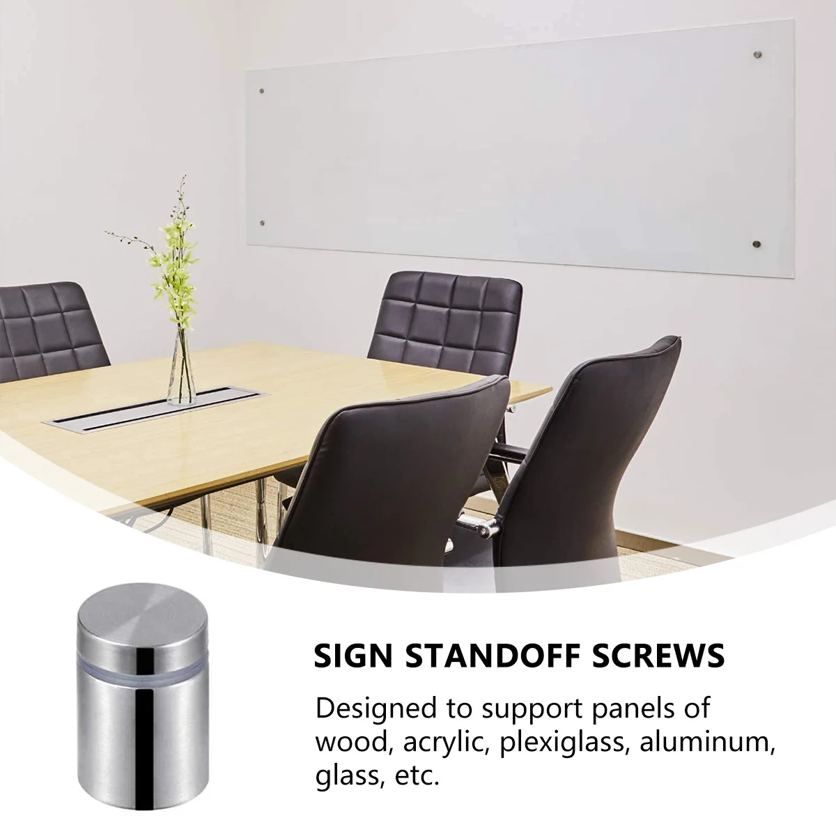 

40Pcs Sign Standoff Screws Stainless Steel Scratch-Proof Wall Mounts Glass Acrylic Nails Advertising Screw Nails for Shop