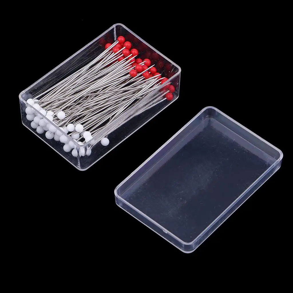 100 Pieces Straight Glass Sewing Pins Dressmaking Quilting Patchwork for Tailor Dressmaking Embroidery Accessories 35mm