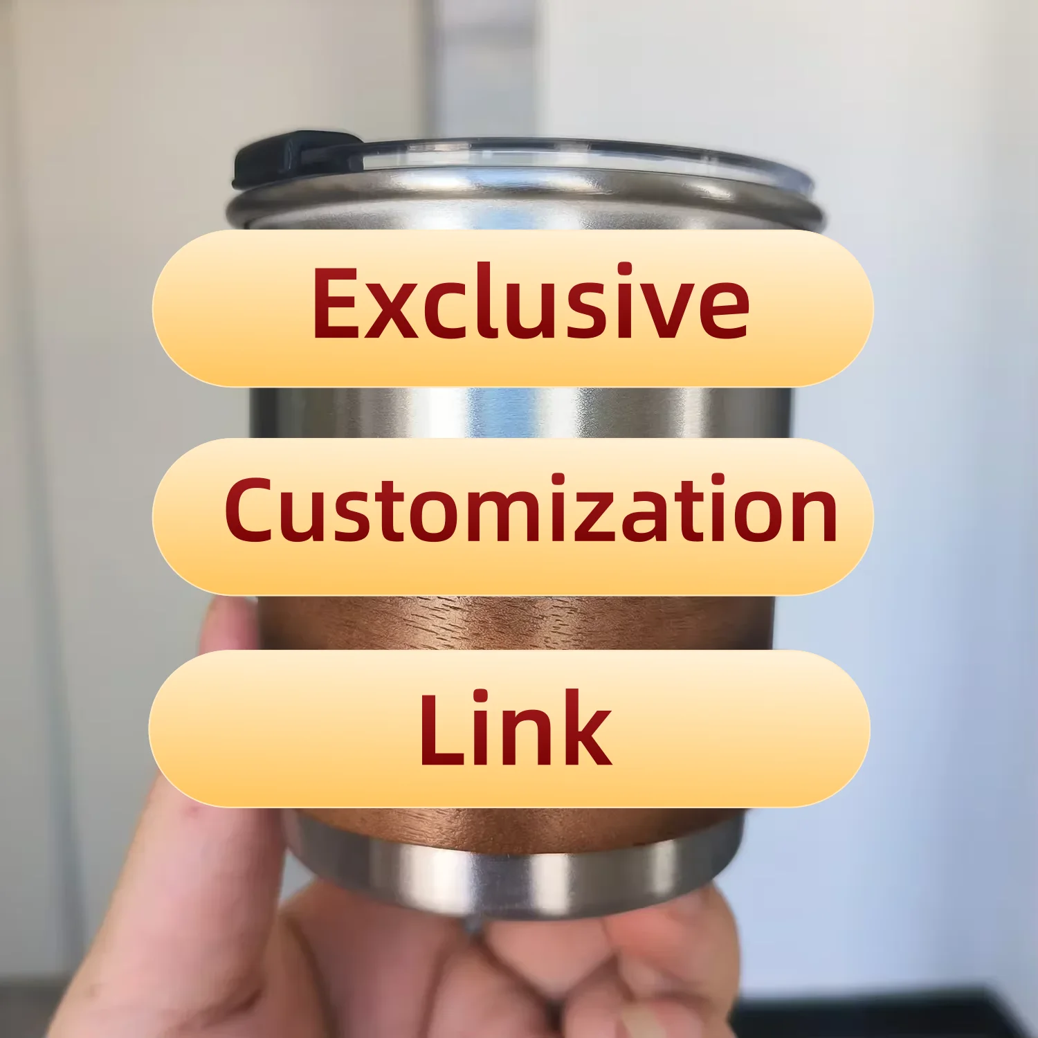 

This is a custom link for stainless steel cups