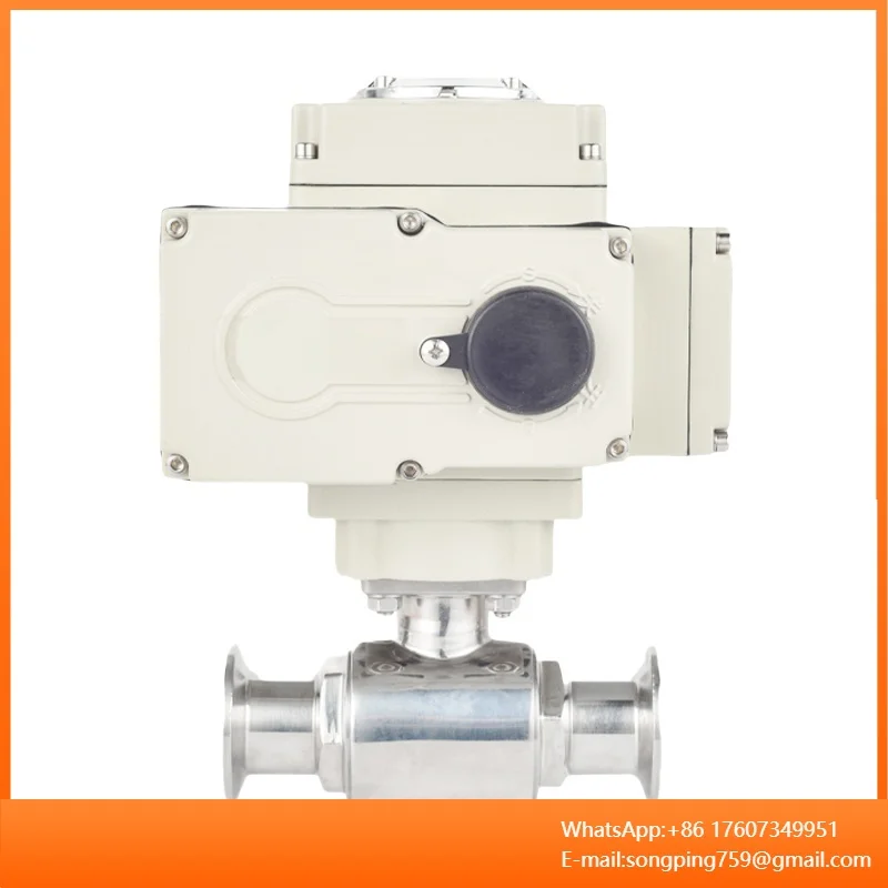 

MINASEN DN102 Hygienic Food Grade Tri Clamp Stainless Steel Sanitary Double Acting Electric Actuated Ball Valve PTFE Sealing