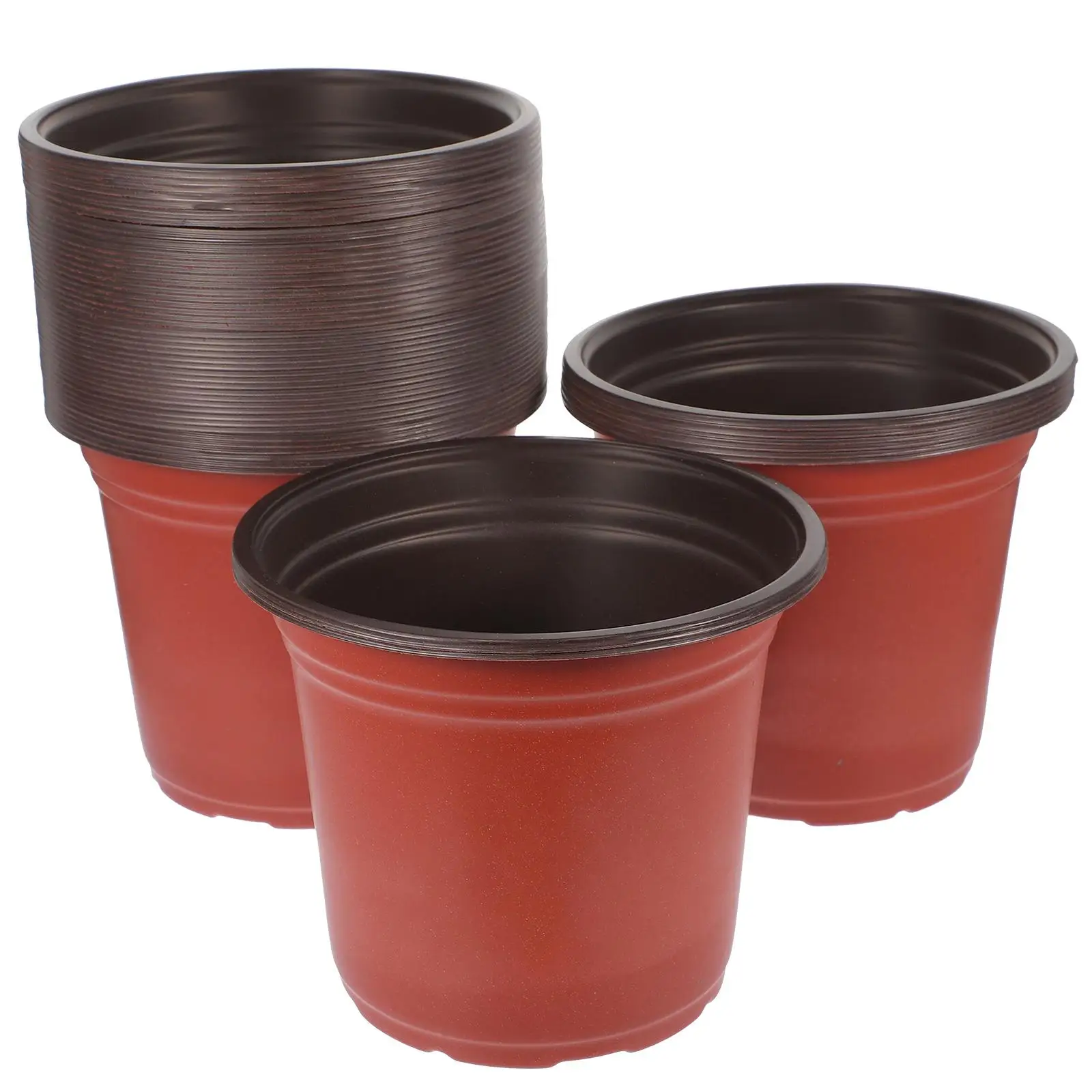 

50pcs Seedling Pots PP Material Plant Containers with Drainage for Succulents Landscape Nursery Garden Supply