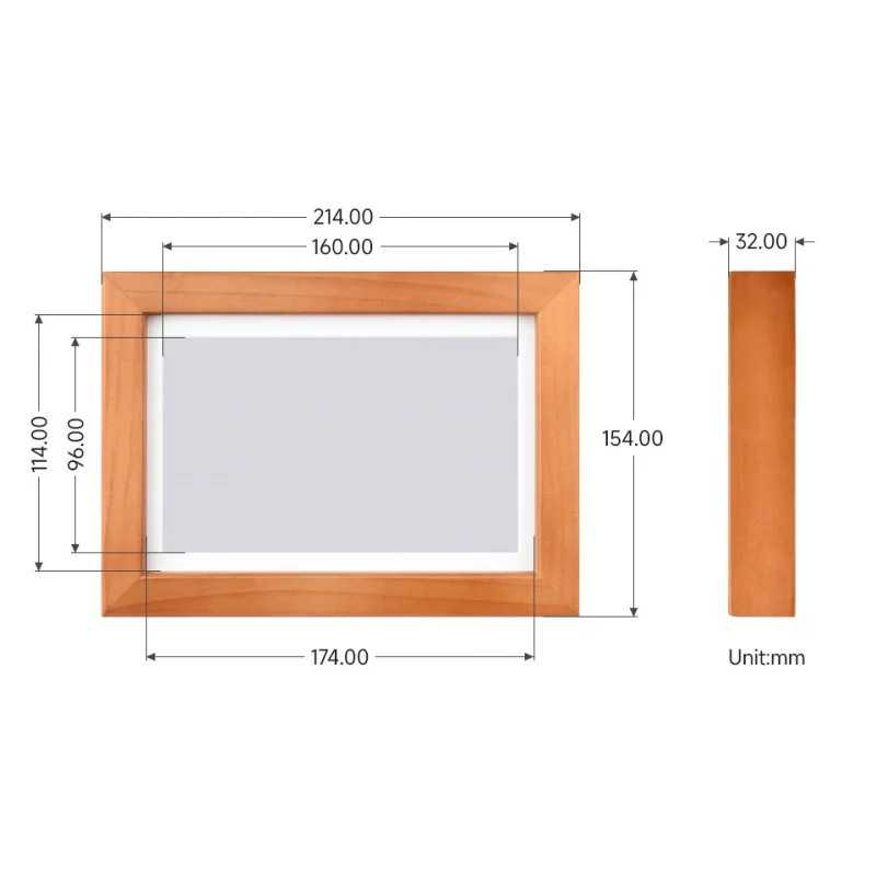 

SKU-33280 Waveshare 7.3inch E6 Full Color E-Paper With Solid Wood Photo Frame For Raspberry Pi Zero, Ultra-long Standby, 800 × 4