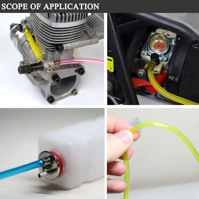 Manguera de tubo de Gas y combustible de 1/5M, tubo de cuerda, línea de gasolina para recortadora, herramienta de soplador de motosierra,