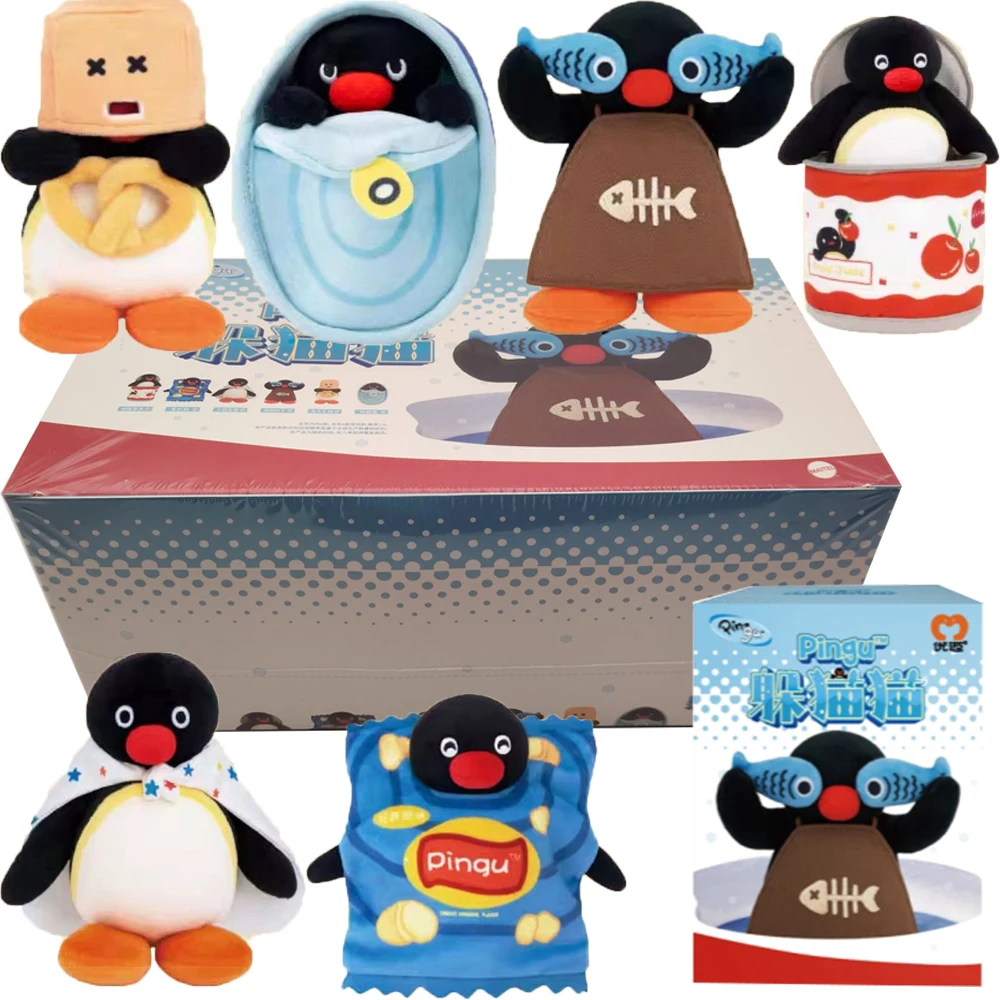 

Genuine Pingu Hide and Seek Series Trendy Blind Box Cartoon Q-version Exquisite Penguin Model Toys Decorative Ornaments Gifts