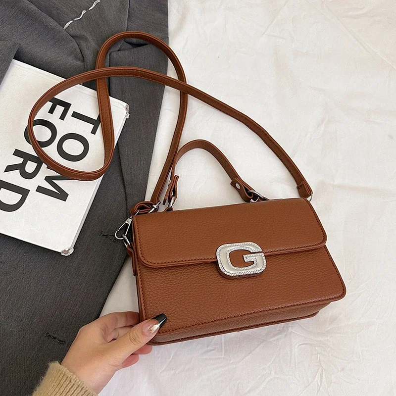

Vintage-Inspired Leather Tote Bag Women's Minimalist Crossbody Messenger Luxury Designer Paris Fashion Handbag