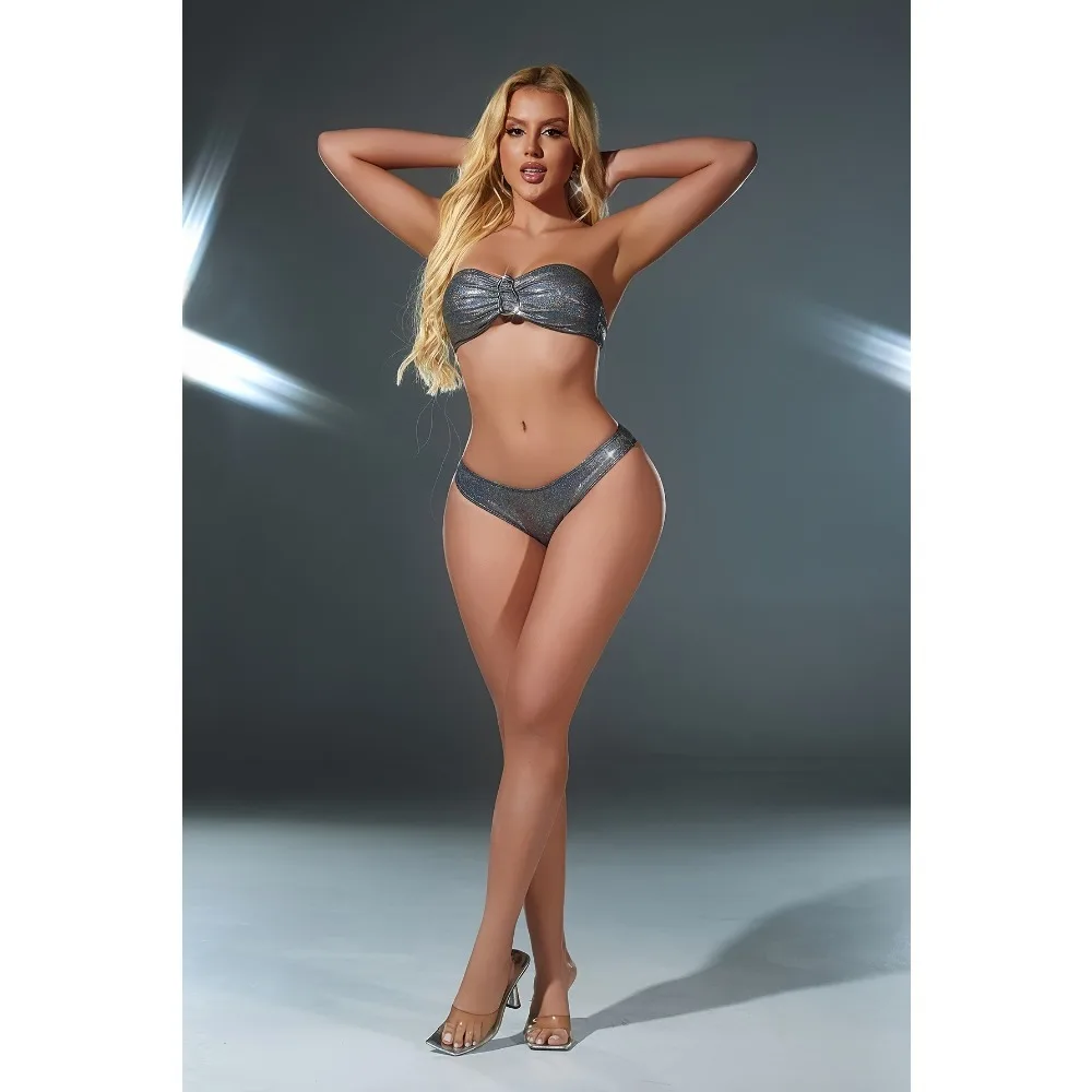 2D Goldfolie Bikini Metallschild - Sexy Mode Aluminium Wandkunst, Elegante Mischgeschlechtliche Mädchen-Dekoration für Zimmer, Bar, Garage, Garten, Geschenk