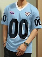 Mens Number 00 Print T-Shirt Man Short Sleeve Sportwear Football T-Shirt Vintage Oversize 2 colors Tees Men Clothes