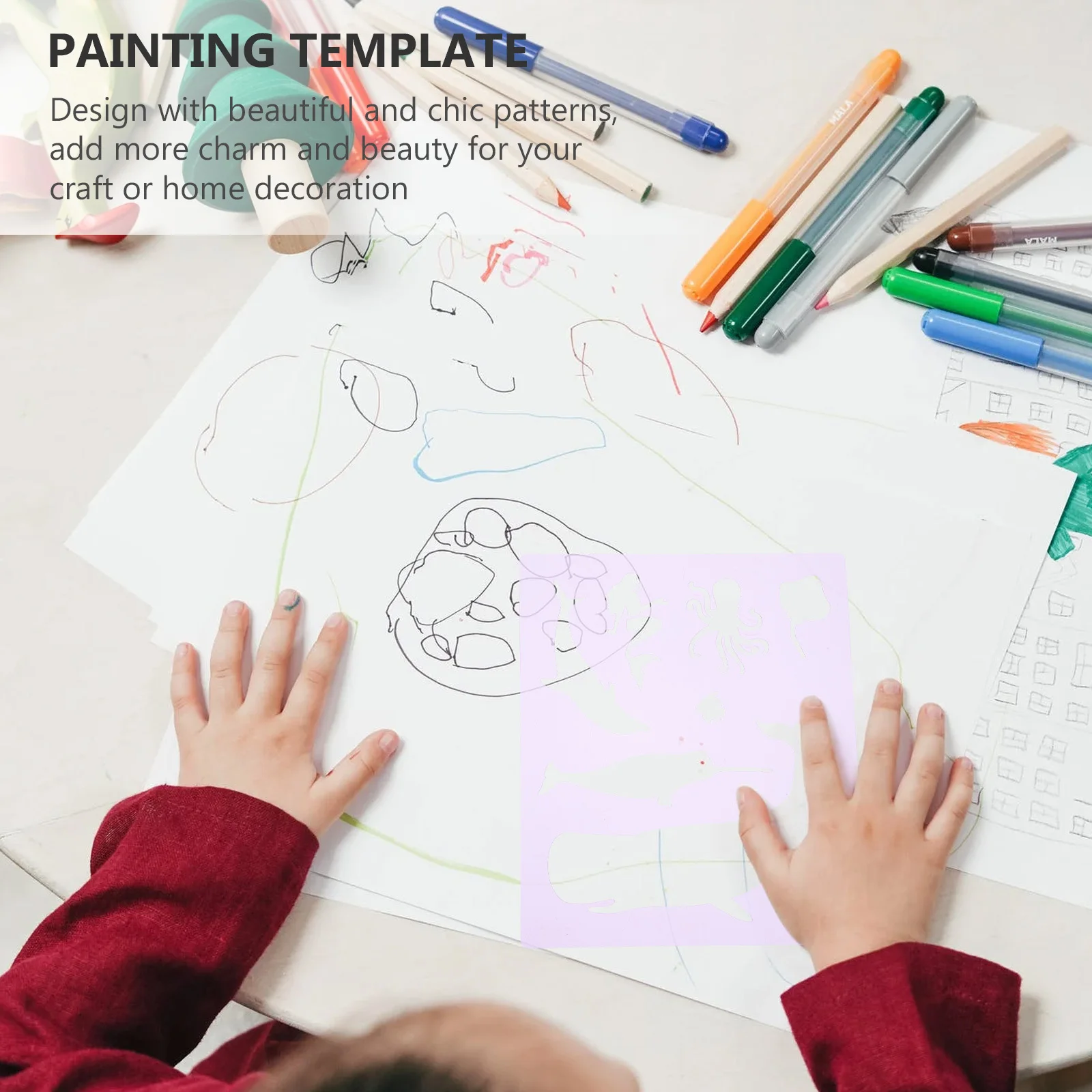 

14Pcs Drawing Painting Stencils Templates Multiuse for DIY Craft Scrapbook Embellishment Painting Template