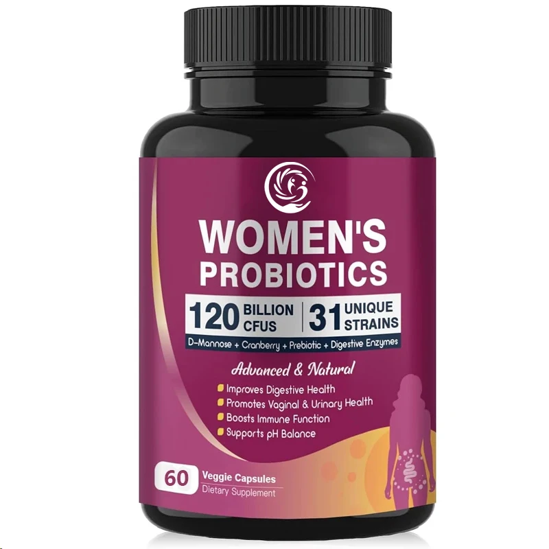 Women's digestive health probiotics,31 strains, containing digestive enzymes and prebiotics, D-mannose and cranberry,60 capsules