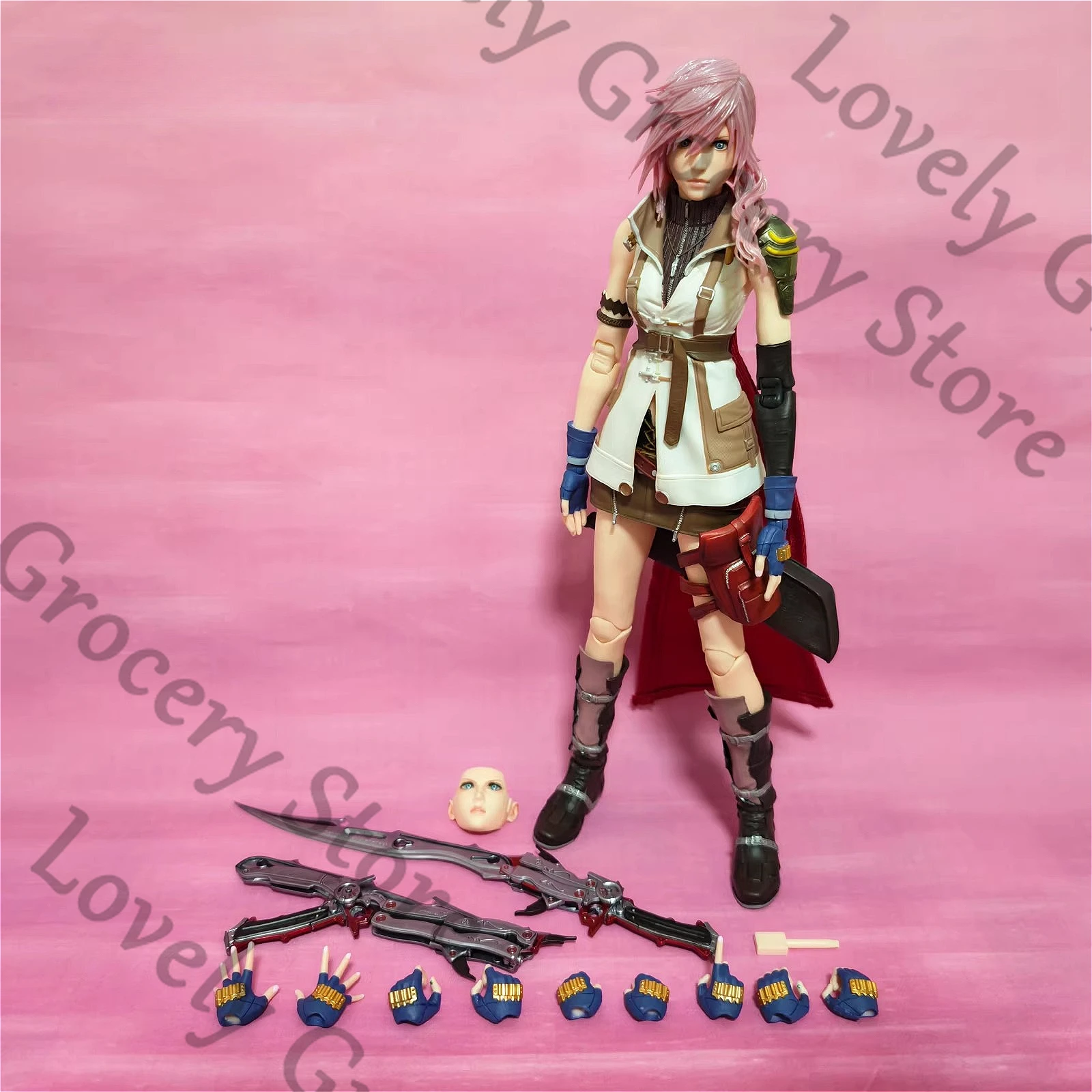 

Genuine 257mm Anime Eclair Farron Lightning Cosplay Cartoon Movability Models Kit Figures Model Garage Kits Accessories Gift