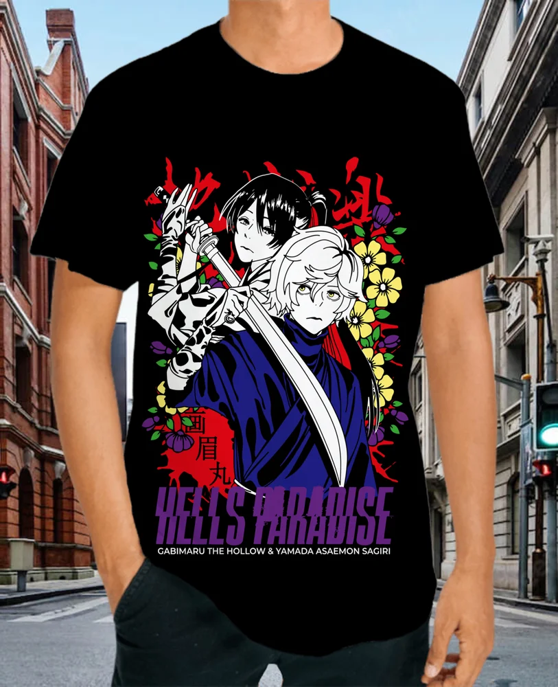 Unisex Hell's Paradise Jigokuraku T-shirt Anime Manga Kawaii Funny Gift Shirt