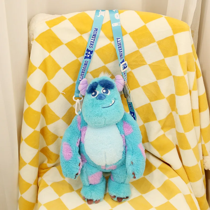 Disney Monsters University Sulley 6651 Anime Shoulder Bags Handbag Plush Cartoon Casual Messenger Bag Girl Child Gift