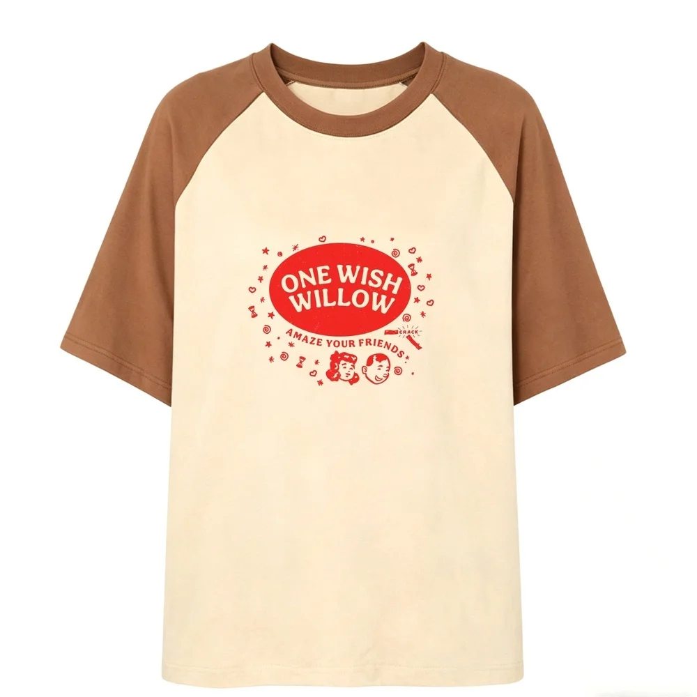 One Wish Willow t-shirt female alternative  clearance sales y2k Retro 80s tshirt cute summer graphic cheap meme