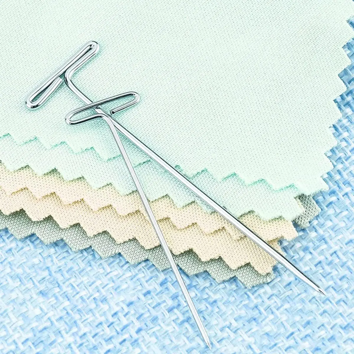 Kit de fabrication de perruques-épingles en T, aiguilles incurvées en C, aiguilles à tricoter avec ciseaux à fil pour la couture, les Extensions de cheveux, l'artisanat de modélisation