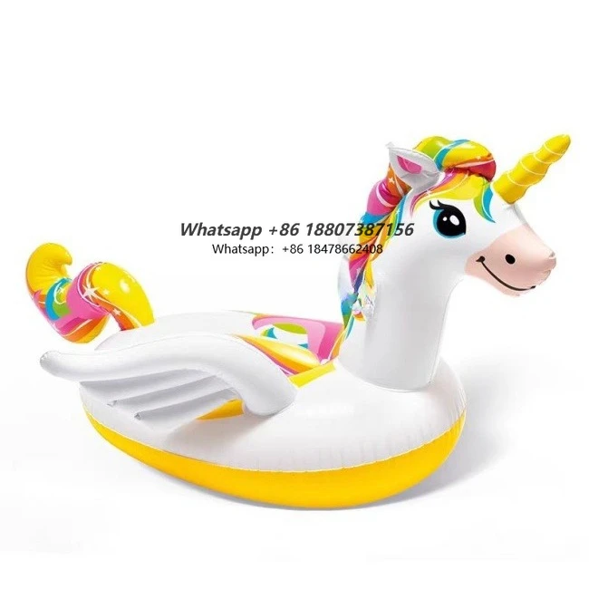 6 Person Inflatable Unicorn Sea Lake Pool Float Water Toy Giant Unicorn Inflatable Floating Bed for Water Party