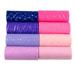 Glitter Sequin Tulle Netting Fabric Tulle 15cm(6’’) Width 10 Yards Rolls Spool Wedding Decoration Organza Laser DIY Craft