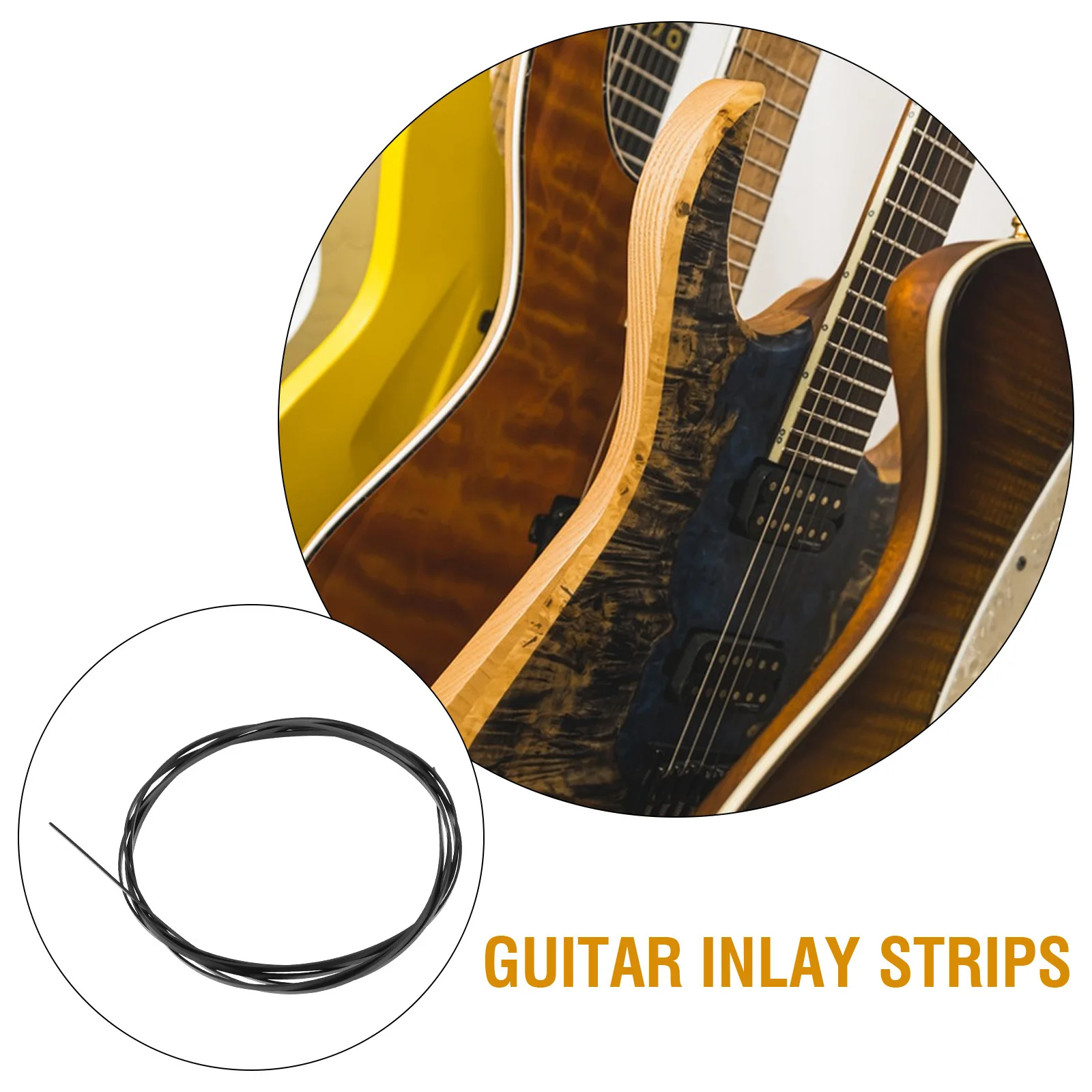

5pcs Guitar Binding Purfling Strips Edge Protection Acoustic Classical Parts Accessory