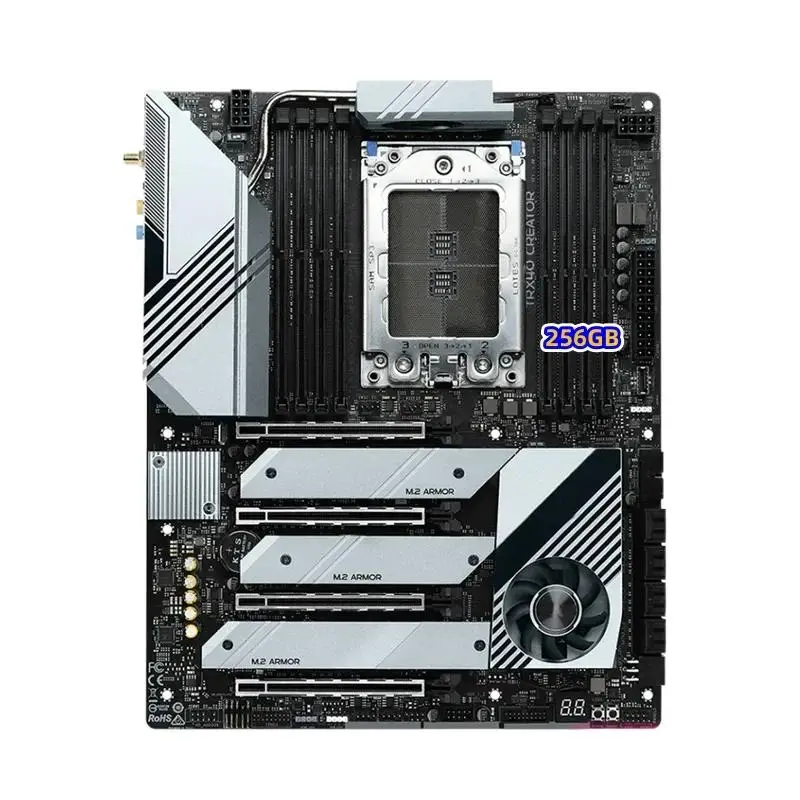

For Asrock TRX40 Creator Motherboard 256GB DDR4 ATX TRX40 Mainboard 100% Tested Fully Work TAN