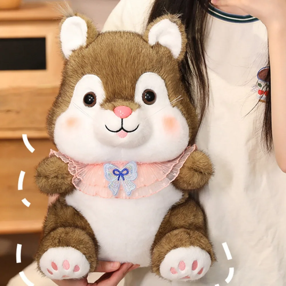 

Comfort Plush Toys Bow Knot Plush Squirrel Doll Cute Animal Squirrel Plush Toy Cartoon Soft Squirrel Plush Doll Boys Girls