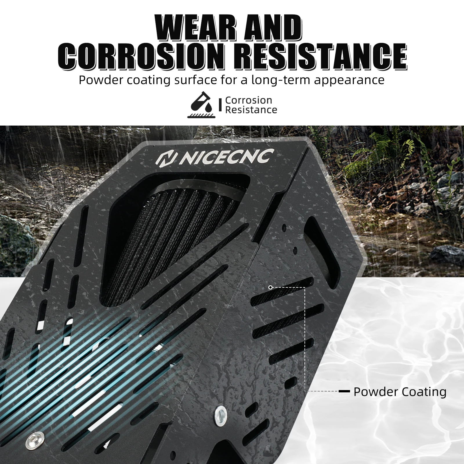 NICECNC Intake System Filter Kit Air Box For Yamaha Raptor 700 2006-2026 700R 2009-2026 Replaces 1S3-14411-00-00 Aluminum Alloy