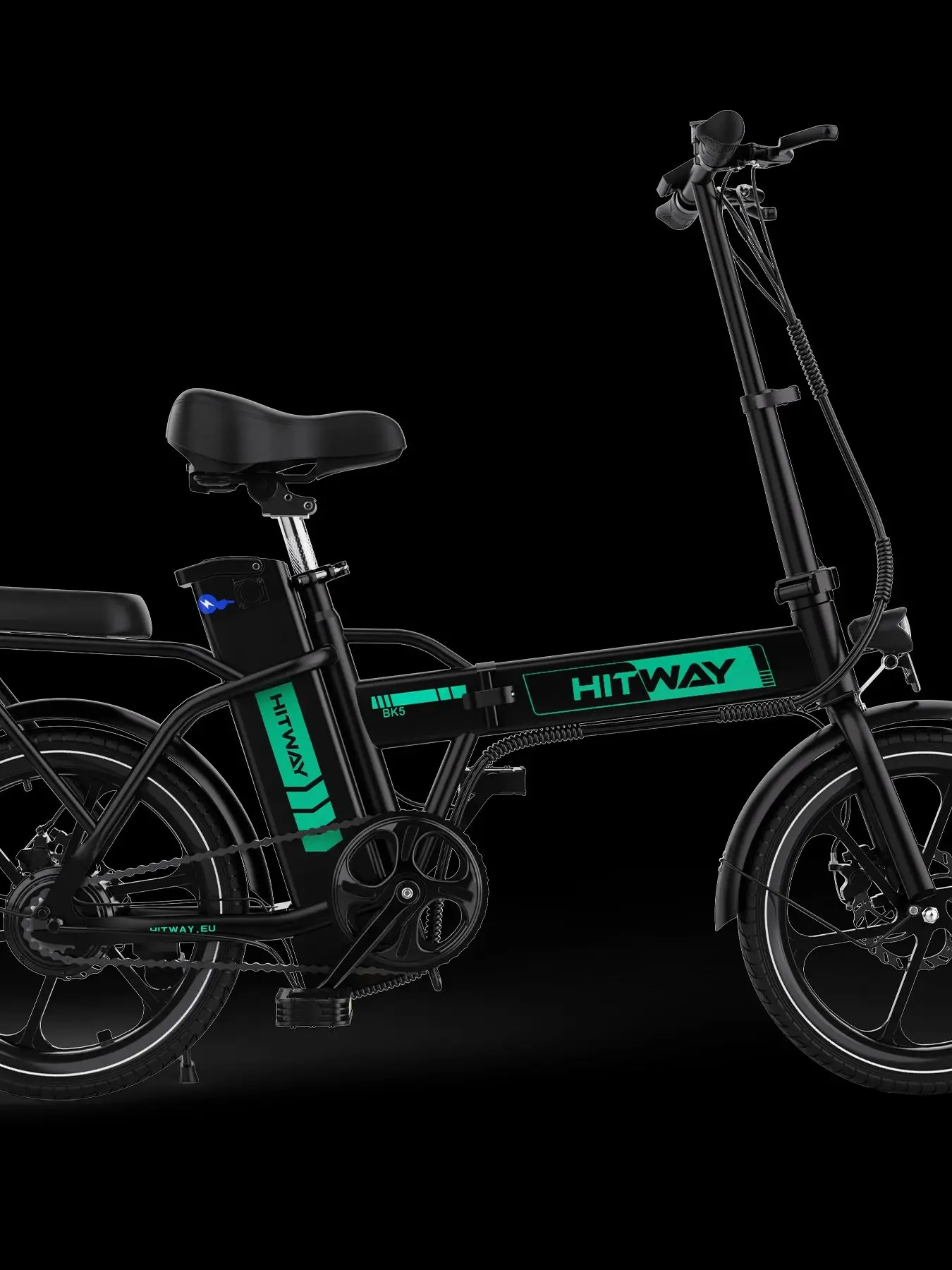 Hitway Elektrofahrrad E-Bike Faltbares Stadtrad 36V/13Ah Lithium-Akku, Elektrische Reichweite 35-90 km