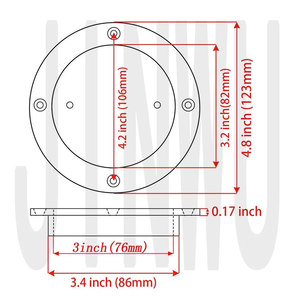 3 inch Marine Boat Floor Access Panel Hatch Stainless Steel 316 Boat Round Deck Inspection Plate Hatch Kayak