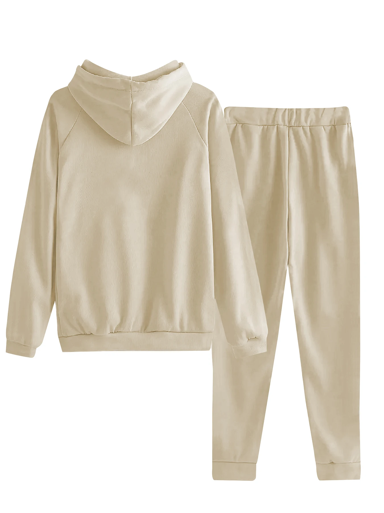 Herbst- und Wintersaison-Langarmset mit Lazy-Print, lockeres, lässiges Sweatshirt, Jogginghose, lässiger, süßer, bequemer Kapuzenpullover, Kapuzenpullover + Hose mit weitem Bein, zweiteiliges Set für Party und Pendeln, Damenbekleidung