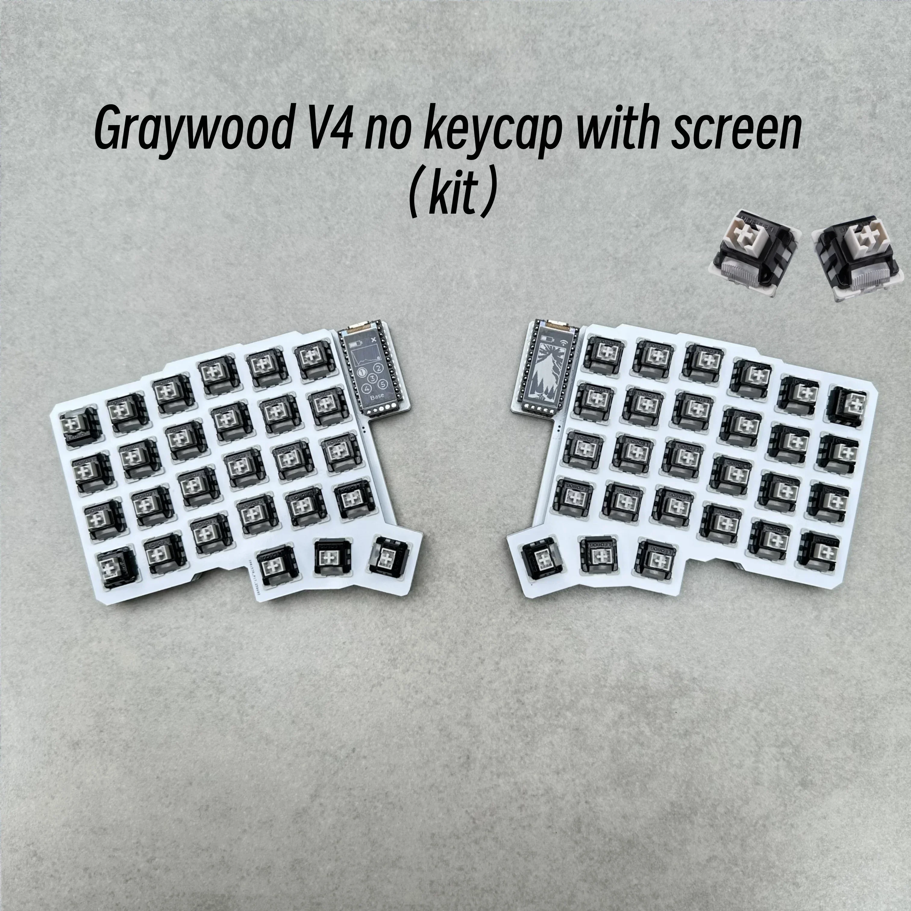

Silakka54 Split Keyboard 2mode Wired Bluetooth Keyboards Ergonomics With Screen Support ZMK Studio Custom Pc Gamer Accessories