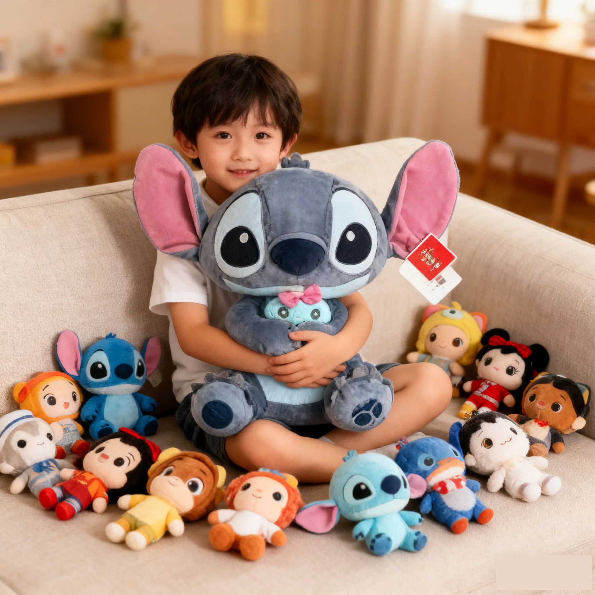 

2025 Disney Lilo & Stitch Plush Toys Kawaii Anime Plushie Dolls Stitch&Scrump Soft Pillows Stuffed Plush Birthday Gifts for Chil