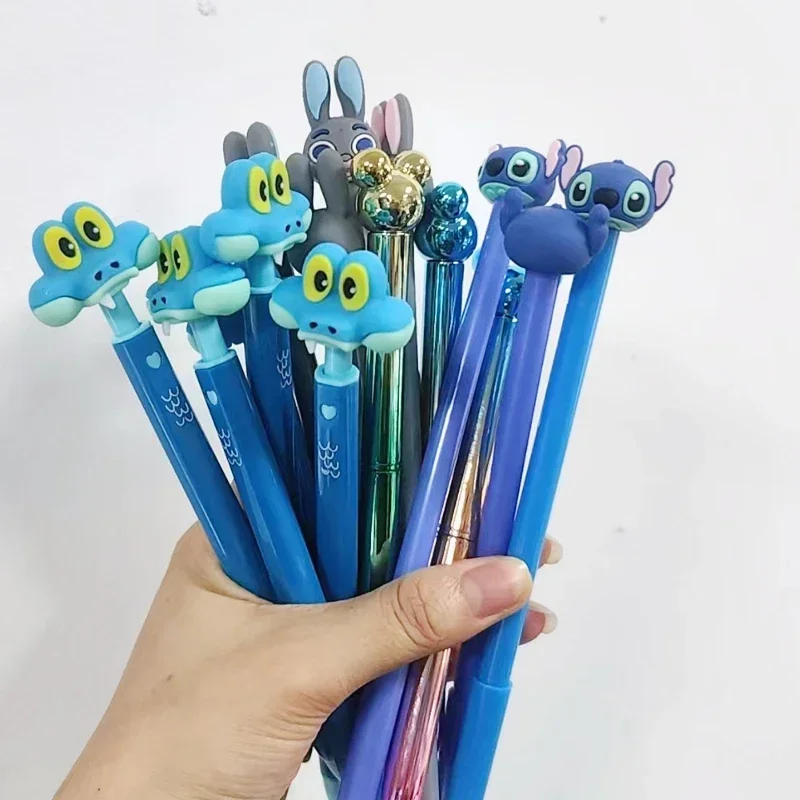 Disney Stitch Zootopia stationery, ballpoint pens, suitable for study and writing, fun shapes, study rewards，stationery set gift