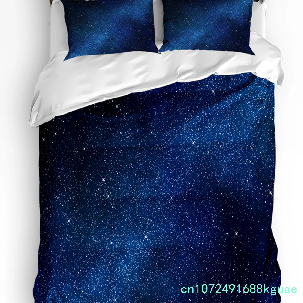 3pcs Bedding Set Star Galaxy Starry Sky Home Textile Duvet Cover Pillow Case Boy Kid Teen Girl Bedding Covers Set