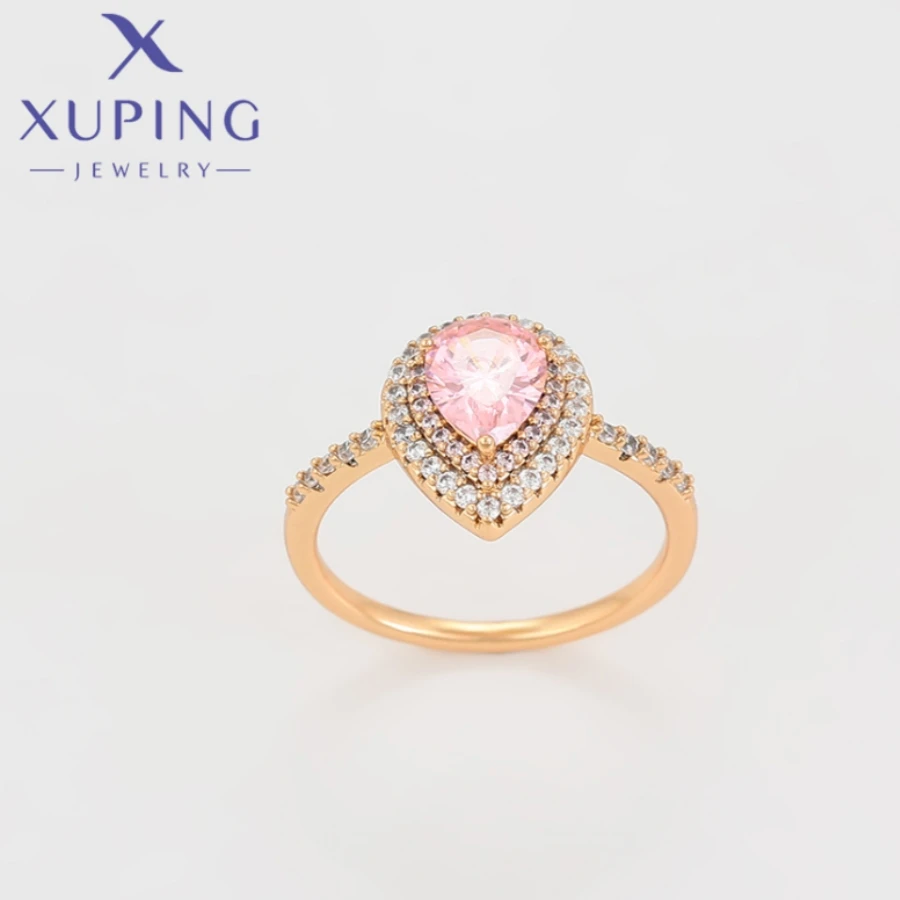 Xuping Jewelry Fashion New Ornaments European Gold Color Rings for Women Schoolgirl Christmas Exquisite Wedding Gifts X000655904