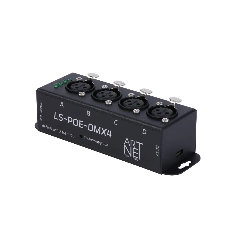 LogicSync Mini POE Ethernet ArtNet DMX512 Controller 4 Universo 2048 Illuminazione da discoteca con MA2 Grandma3 Sun Suite3 DVC4