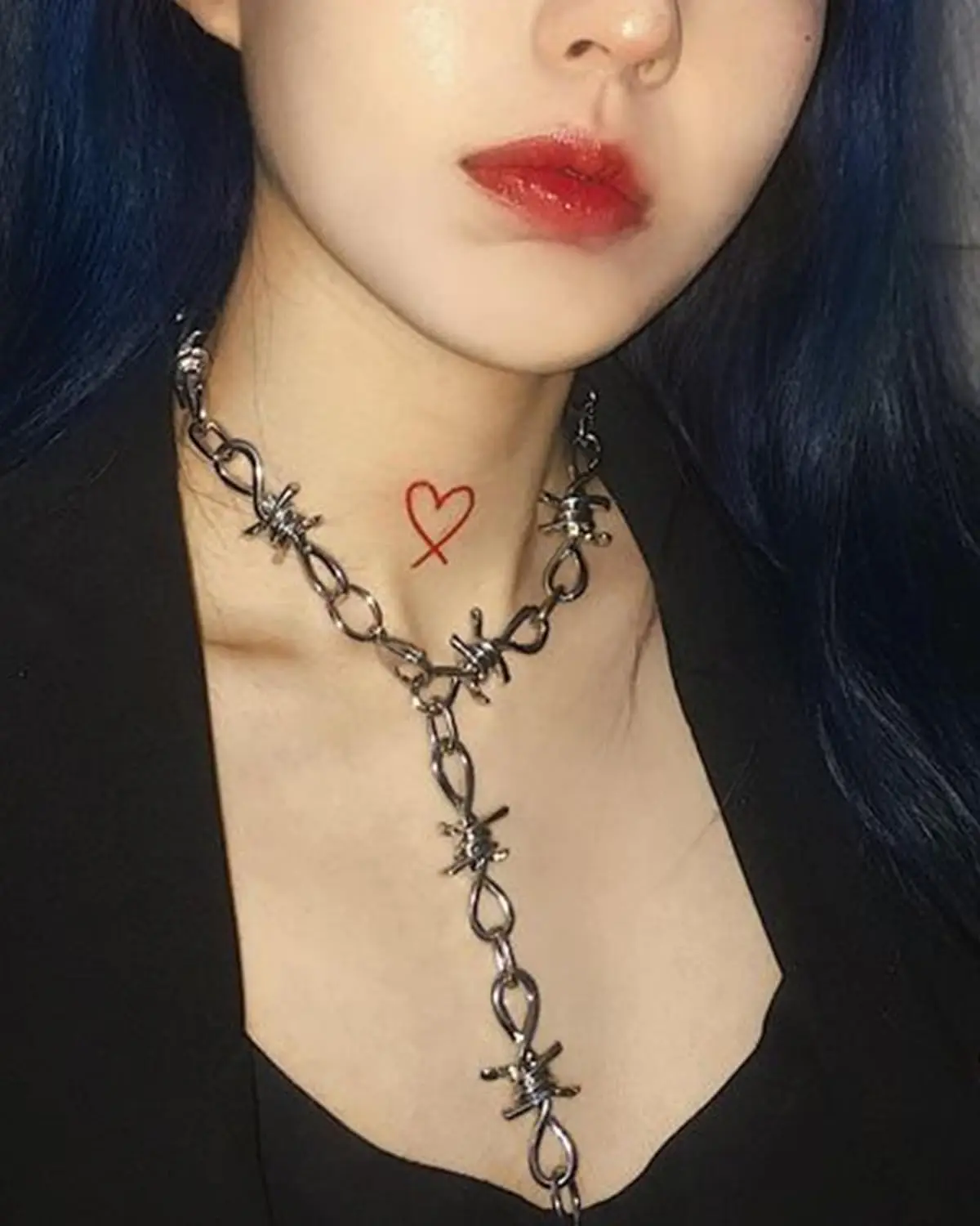 Barbed Wire Necklace for Men Women Punk Metal Barbed Wire Chain Necklace Hip Hop Barbed Wire Thorns Choker Punk Jewelry Gift