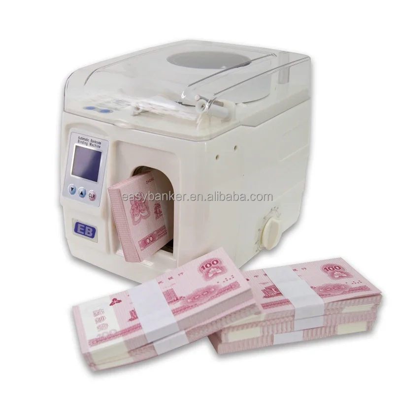 JB-230 1 Year Warranty Cash Bill Automatic Strapping Binding Machine Paper Banknote Currency Binders Strap Machine