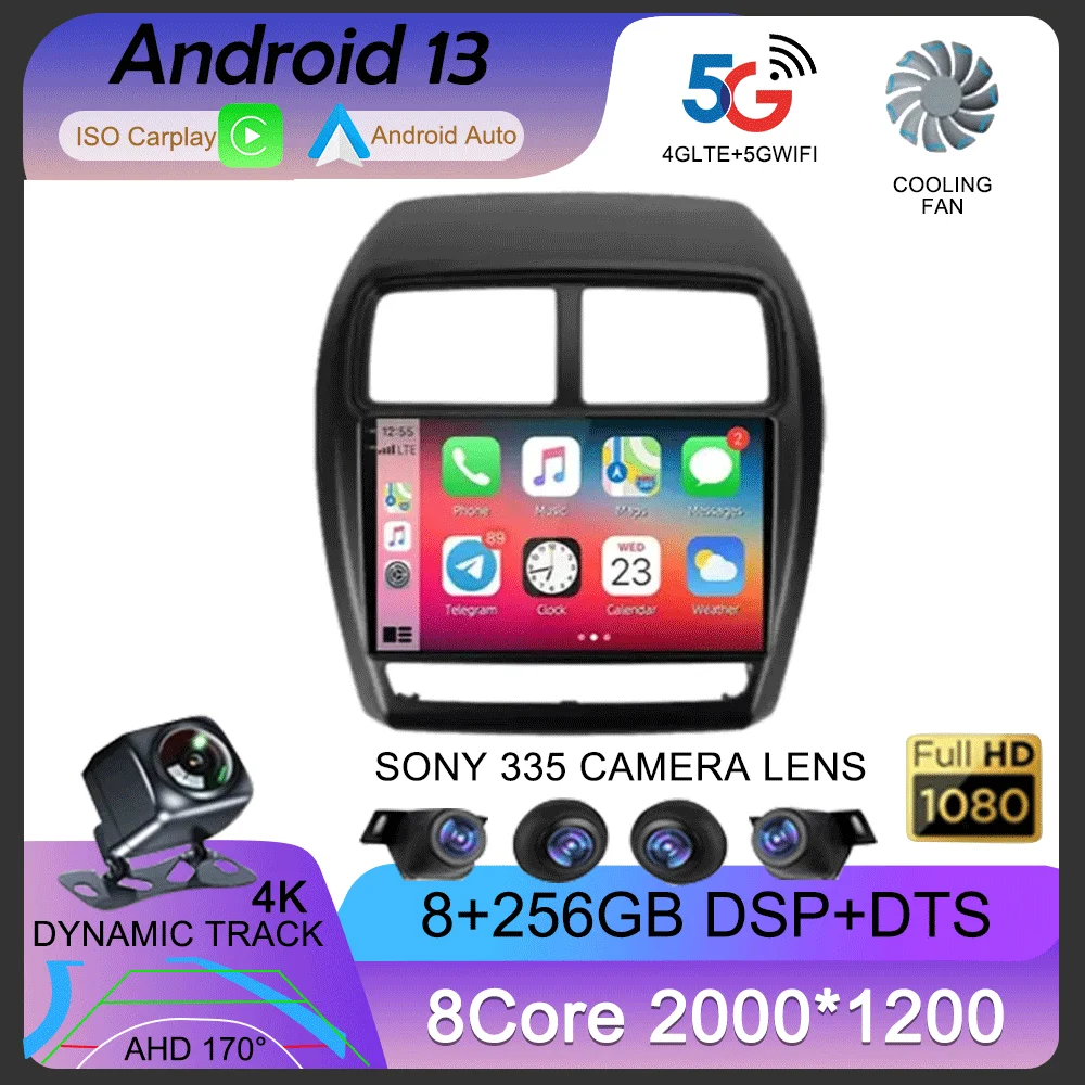 

Android 13 Car Radio For Mitsubishi ASX 1 2016 - 2022 Multimedia Video Player GPS Navigatio Carplay Stereo DSP NO DVD 2DIN