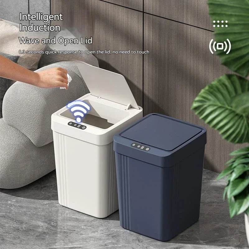 Automatic Sensor Trash Can Smart Garbage Bucket Toilet Kitchen Dumpster Household Waterproof Induction Wastebasket Smart Home