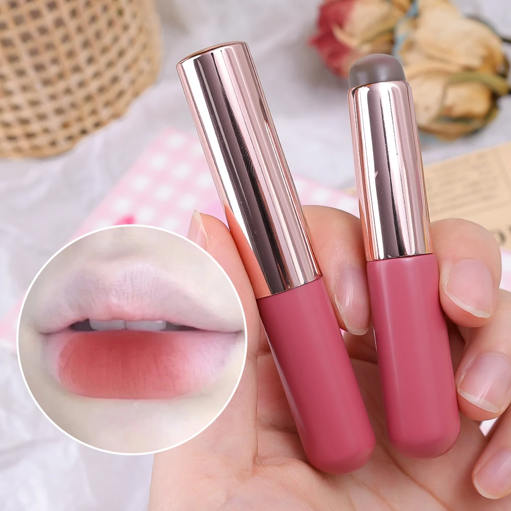 Pinceau de maquillage en silicone Jules, outil anti-cernes arrondi incliné, portable, tête ronde comme le bout des doigts, pinceaux souples pour rouge à lèvres, outils de maquillage