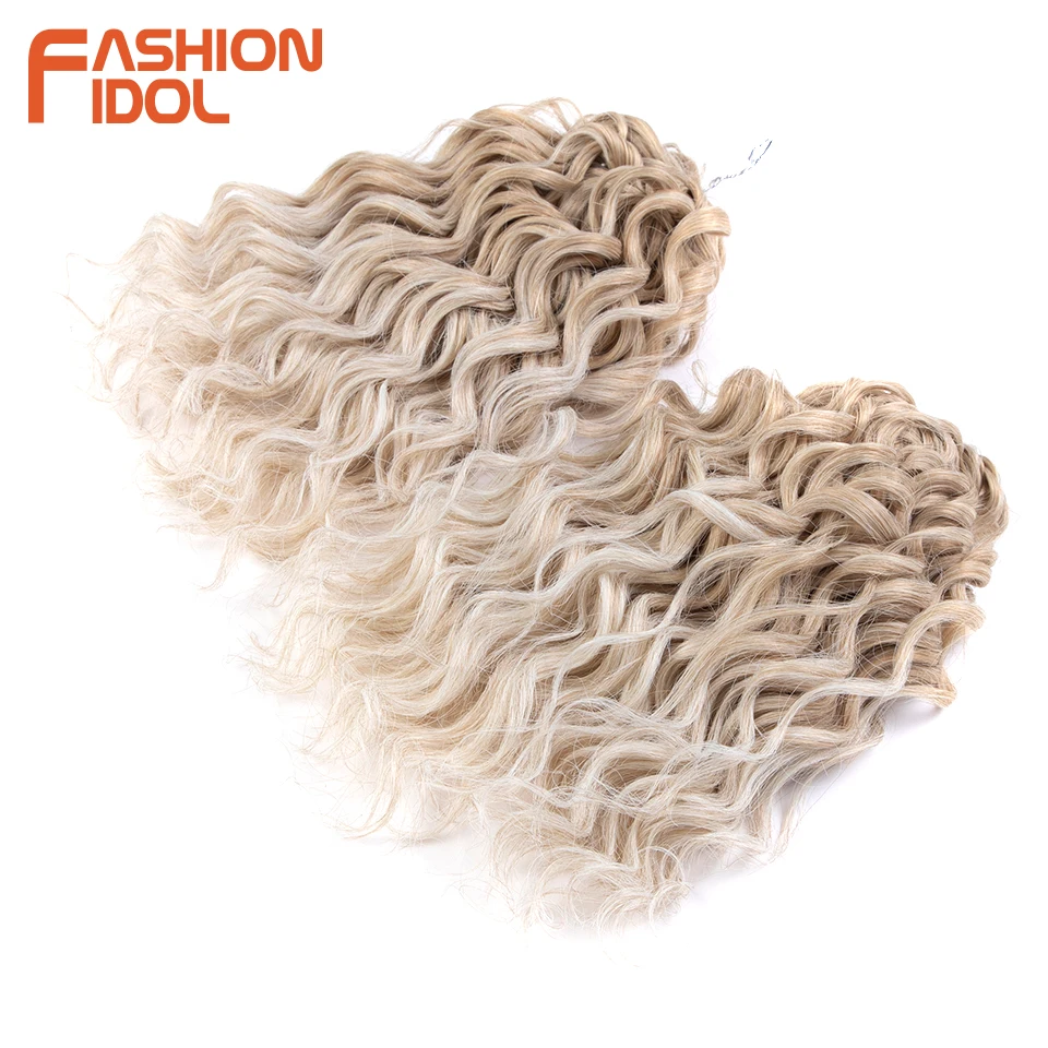 10 zoll Tiefe Wellenförmige Twist Häkeln Haar Synthetische Afro Lockiges Haar Häkeln Zöpfe Hohe Temperatur Faser Flechten Haar Extensions