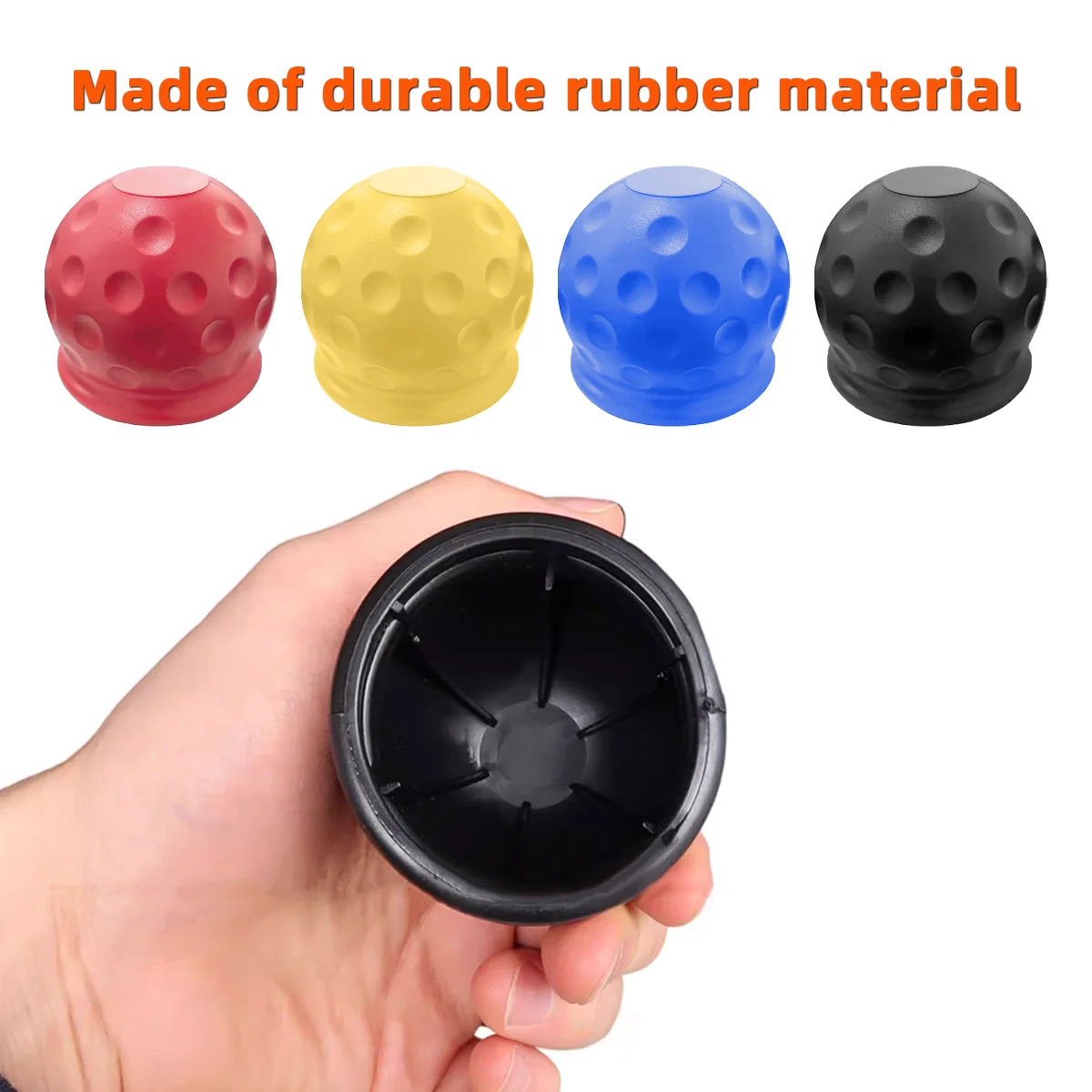 1/2pcs Trailer Towing Ball Cover Rubber Attachment Protective Cover Durable Multi Color Towing Ball Dust Cover Automotive Parts view 4