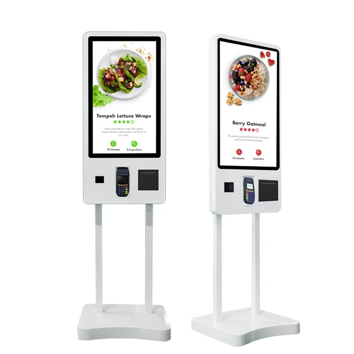 High Quality 32 inch floor stand lcd touch screen fast food ordering self service payment kiosk machine